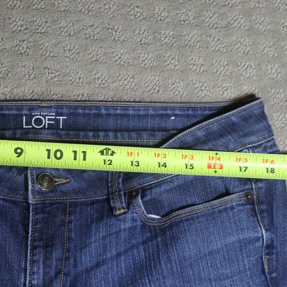 Ann Taylor Loft Size 12 Modern Straight Blue Jeans - Picture 3 of 5